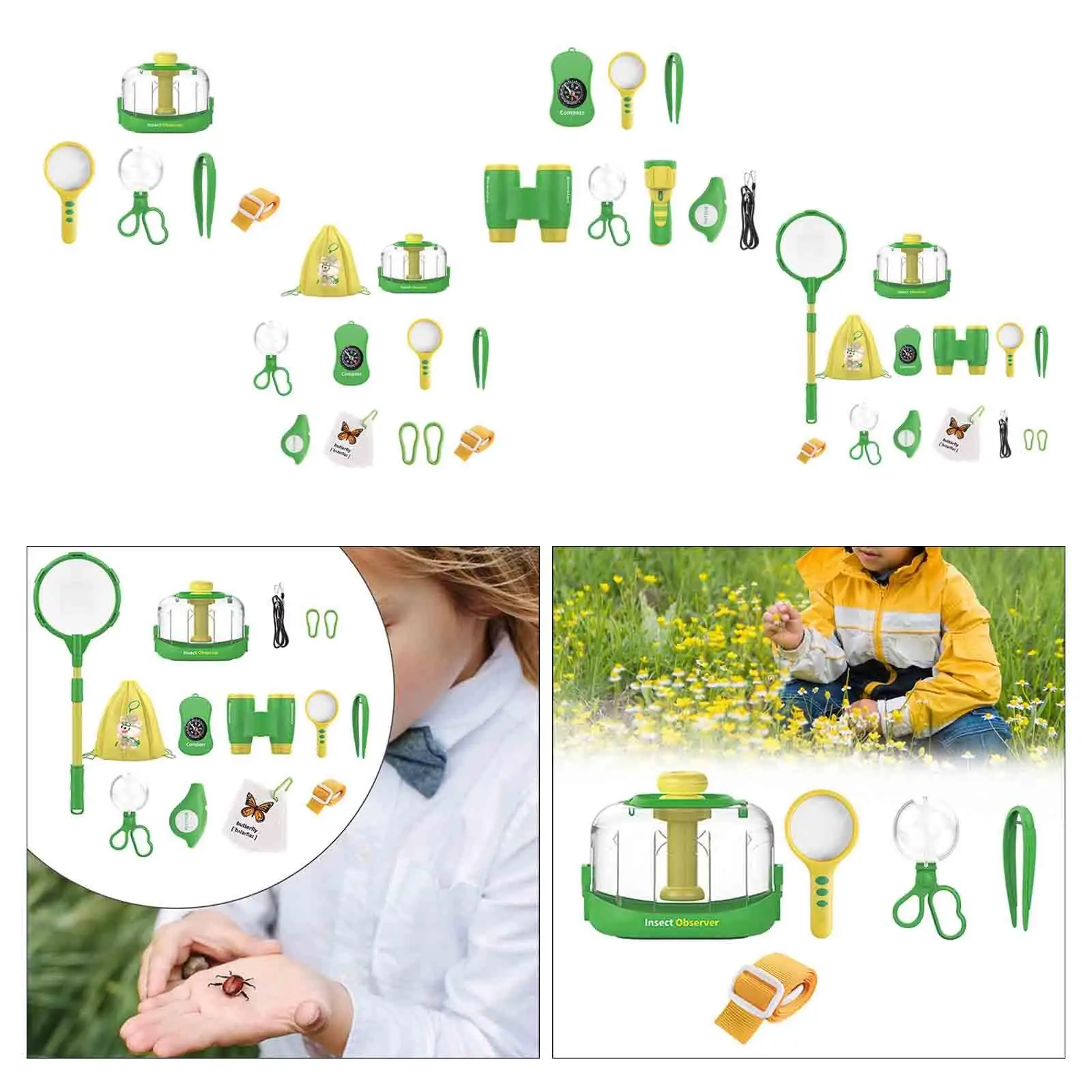 Bug Catcher Kit Children Outdoor Experiment Magnifying Glass Backyard Bug Catcher Box for Children Toddlers Kids Ages 3+ 3