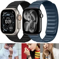 New Finewoven Nylon Strap For Apple Watch Ultra 3/2 49mm 11 10 46/42mm Canvas Magnetic Band iWatch 9 8 7 6 5 4 SE 45m 44mm 41mm