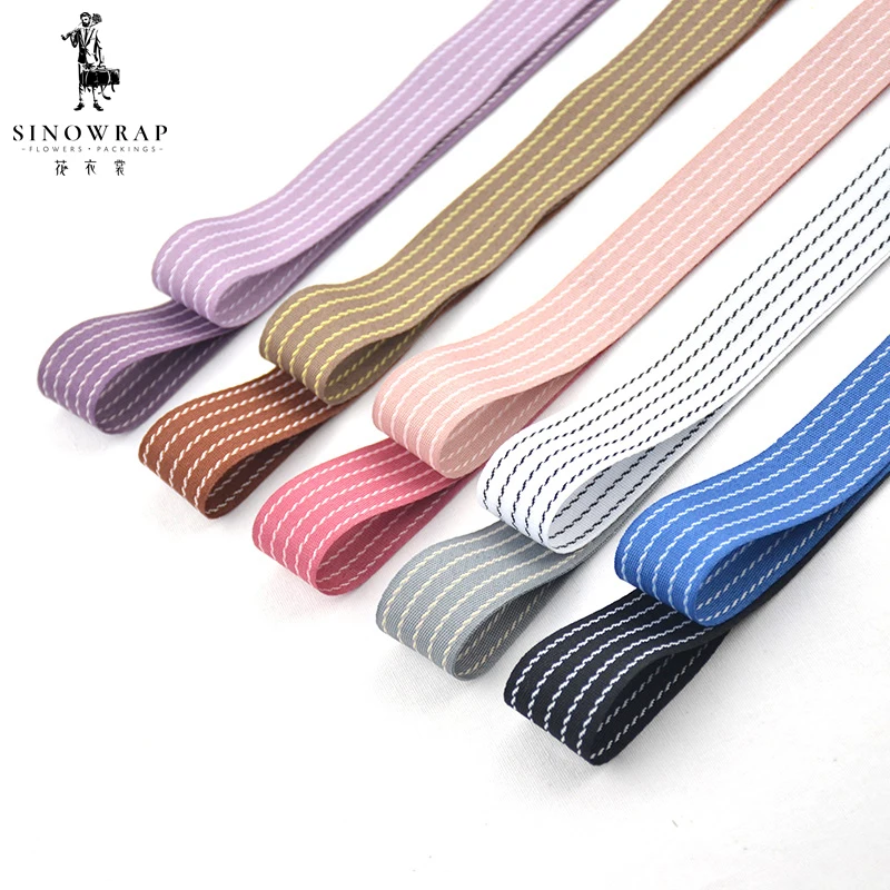 new 3CM/50Y wholesale online beautifully printed flower wrapping ribbon