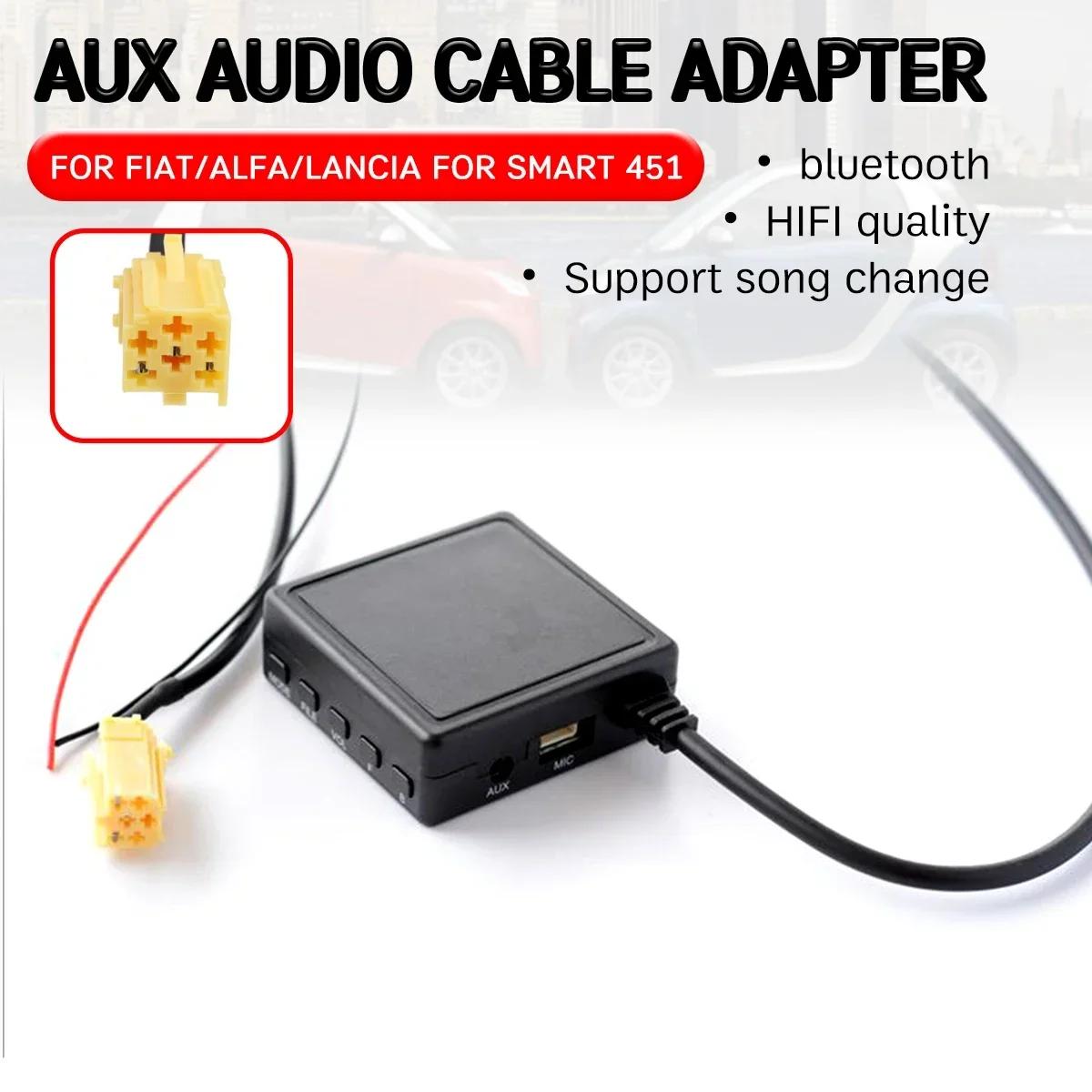 

Bluetooth Aux-приемник с USB, микрофон, гарнитура Aux-адаптер для Alfa Romeo 159 для Fiat Grande Punto