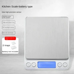 Compact Stainless Steel Precision Digital Scale (3000g 0.1g Battery)
