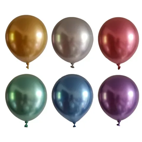 

10pcs Thick New Metallic Chrome Glossy Metal Pearl Latex Balloons Inflatable Air Balls Globos Birthday Party Decor