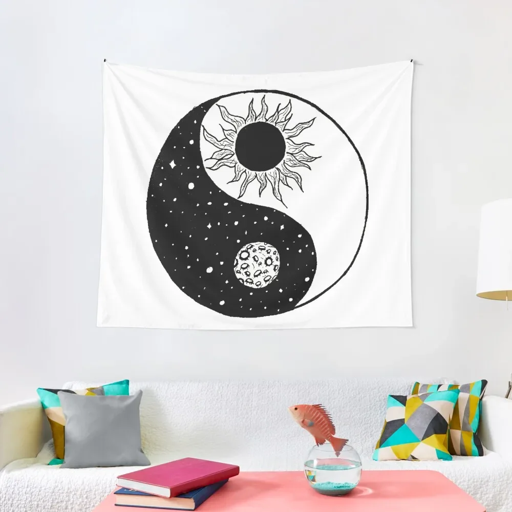 

Sun and Moon Yin and Yang Tapestry Carpet On The Wall Kawaii Room Decor Decoration Pictures Room Wall Carpet Wall Tapestry