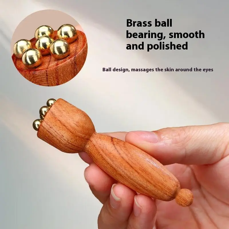 Brass Lotus Eye Massage Stick Facial Gua Sha Tool Handheld Tool For Eye Relaxation And Meridian Acupressure Massage