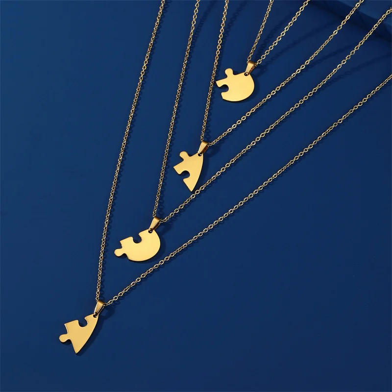 Herzförmige Anhänger-Halskette für Frauen und Mädchen, Edelstahl-Halsketten, Kette für Liebende, Freundschaft, personalisierte Familien-Geschenke, beste Geschenke – Detail 27