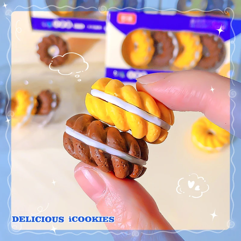 Kawaii Stationery items Aesthetic stationery supplies back to school acsesories cookie Eraser drawing rubber cute things b pencil eraser