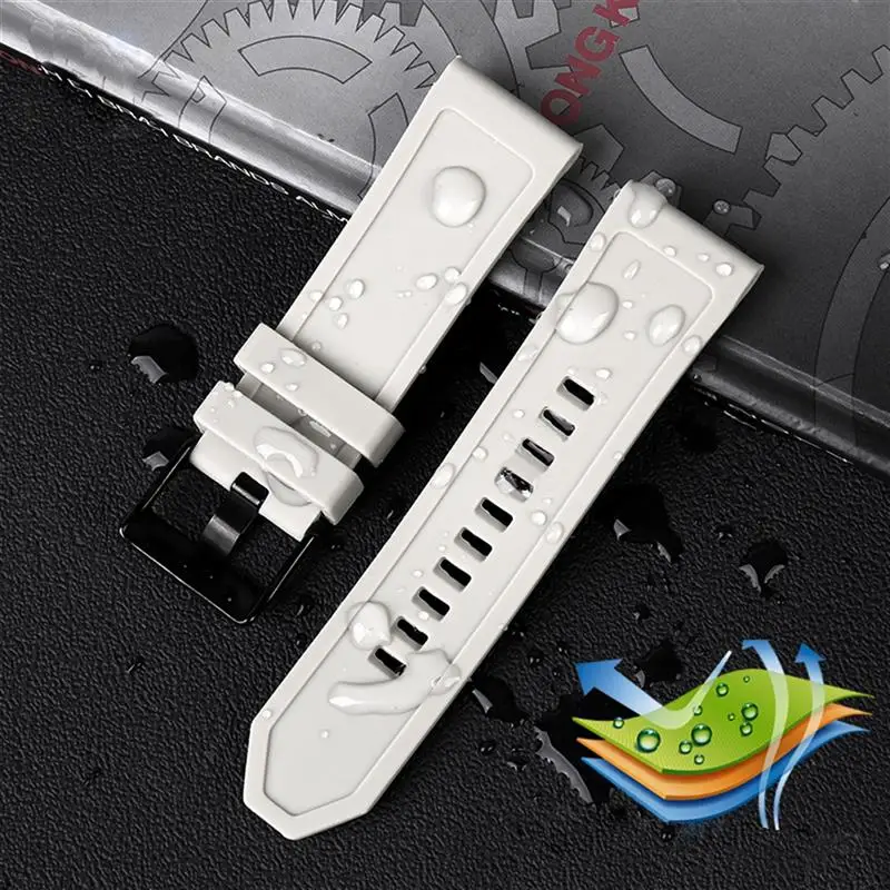 SCHIK Suitable for diesel silicone watch with DZ4496/4535/4283/4476/7416/7396 series smoke gray soft waterproof watch