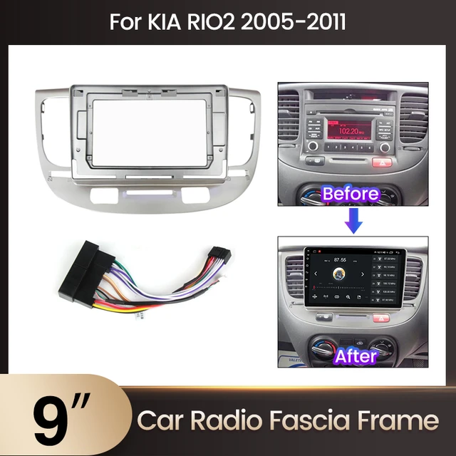 2Din Radio Fascia for Kia RIO 2 3 4 RIO2 2005 - 2011 2011 - 2016 2017  Stereo Panel Mounting Installation Dash Kit Frame Adapter - AliExpress