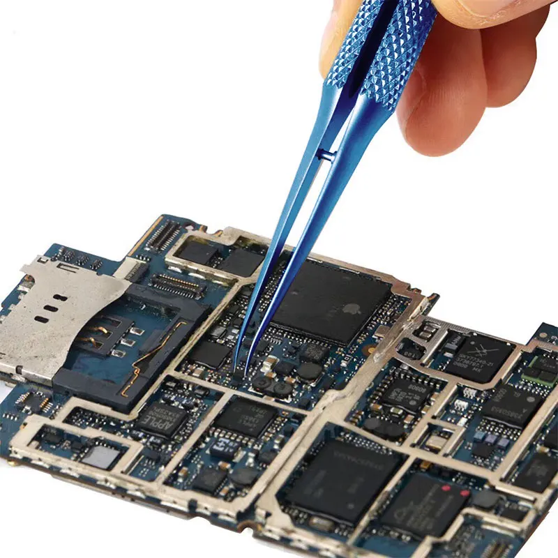 Precision Titanium Alloy Tweezers Professional Repair Fingerprint Fly Line Phone Motherboard Antimagnetic Electronics Forceps precision tweezers,tweezer tool,phone repair tweezers