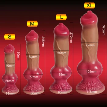 Huge Animal Dog Dildo Knot Dildos Anal Plug Realistic Penis With Suction Cup Sex Toys for Womans Men Butt Plug Erotic Sexy Shop 1