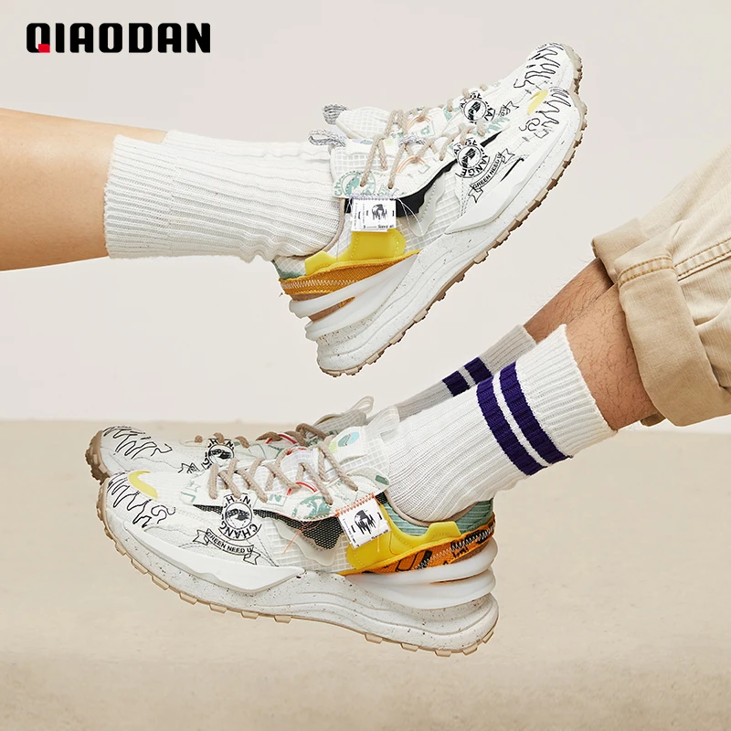 

QIAODAN Sneakers Men 2023 Summer New High Quality Anti-Friction Wearable Anti-Slippery Balance Light Weight Male Shoe KM33220403