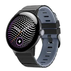 Sleek Silicone Sport Strap for Smartwatches - 45mm & 41mm Adjustable Wristband (Black Gray)