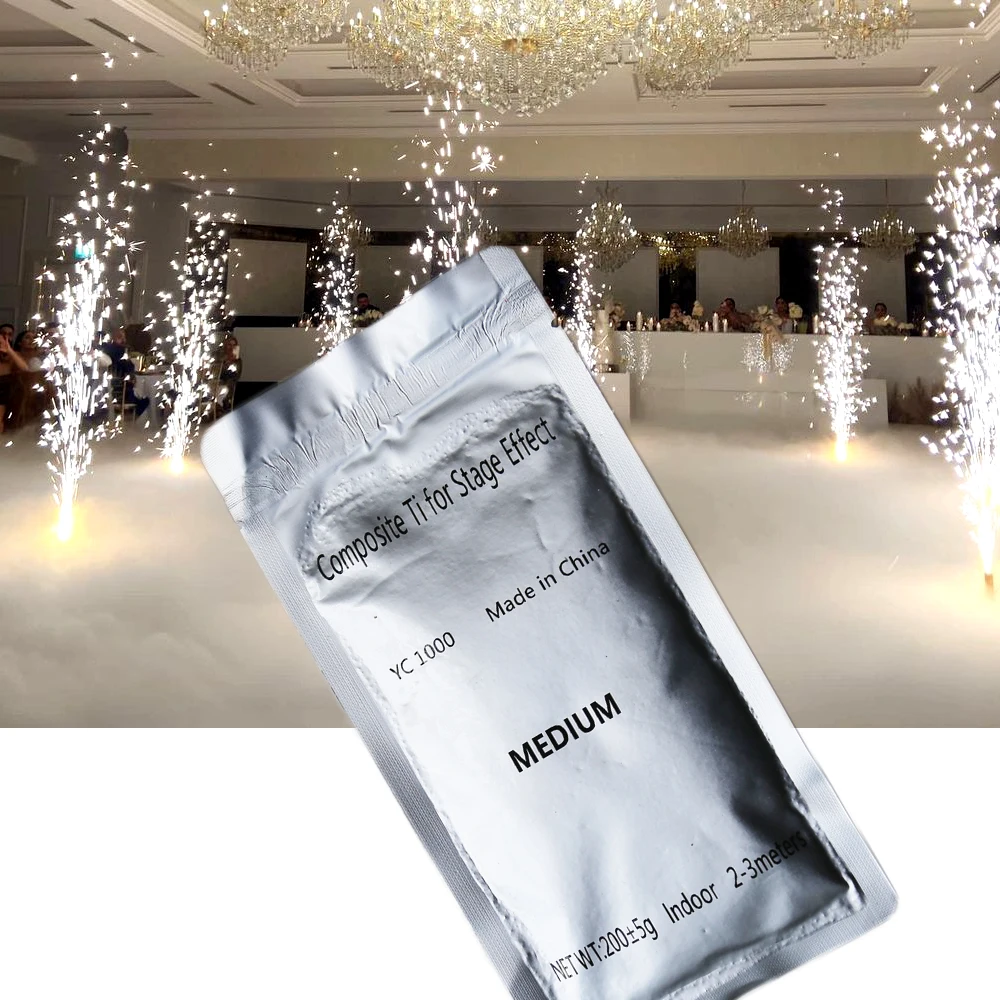 10X 200g/bag MSDS Spain Stock Metal Powder Stage Dmx512 Control Cold Spark Machine Powder for Indoor Outdoor Wedding Sparklers