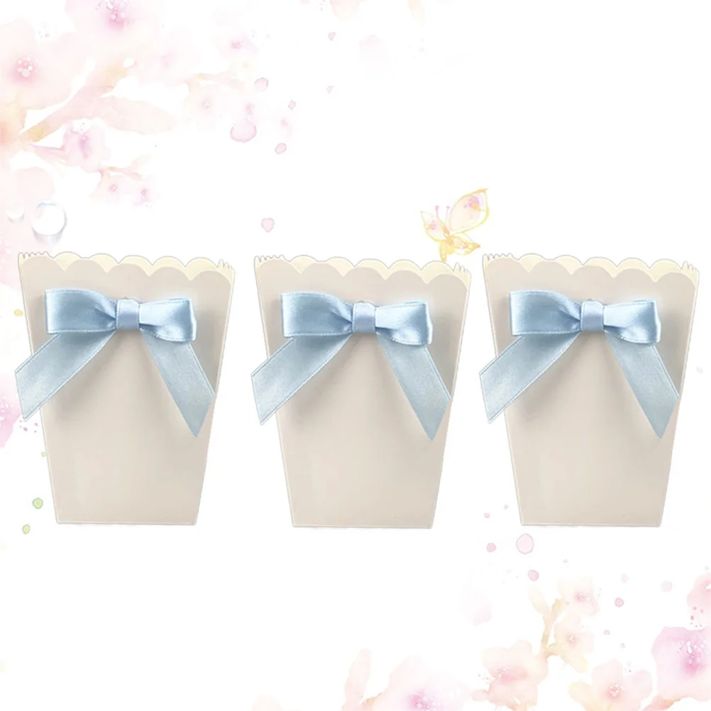 

Bow Popcorn Box Party Supplies Paper Popcorn Boxes Bags Candy Snack Treat Boxes Food Container Birthday Baby Shower Wedding