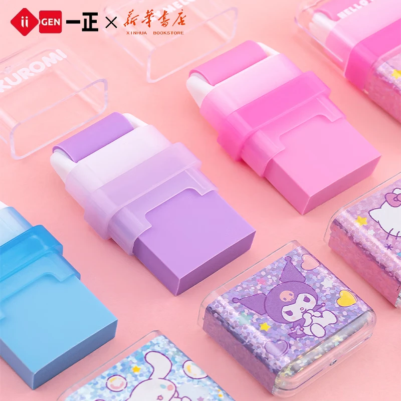 Sanrio Roller Eraser Hello Kitty Kuromi 2pcs pencil eraser eraser pen plasticine eraser eraser refillable pen biscuit eraser kneadable eraser retractable eraser