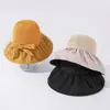 Summer Women Bucket Hat UV Protection Sun Hats Soft Foldable Wide Brim Outdoor Beach Hat Panama Cap 1