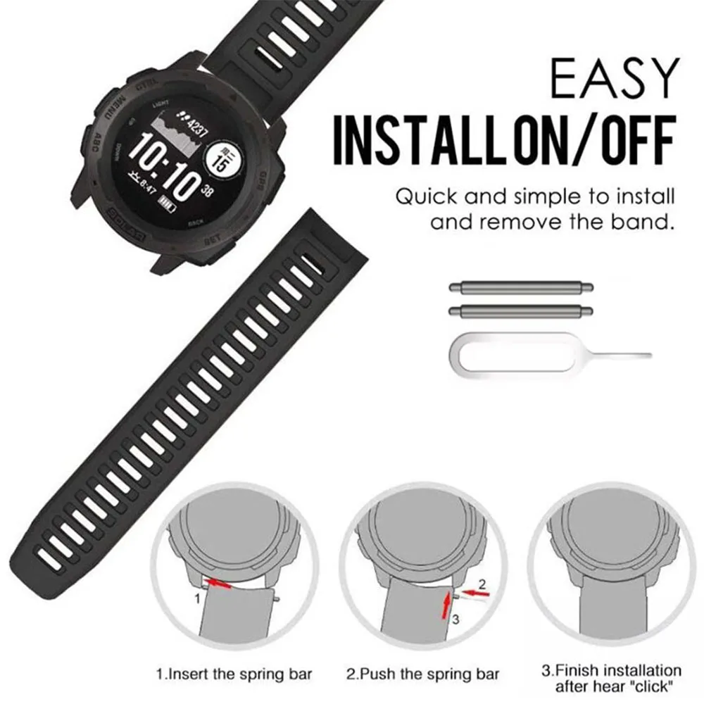 High-Quality Silicone Sport Wristband Replacement Bracelet