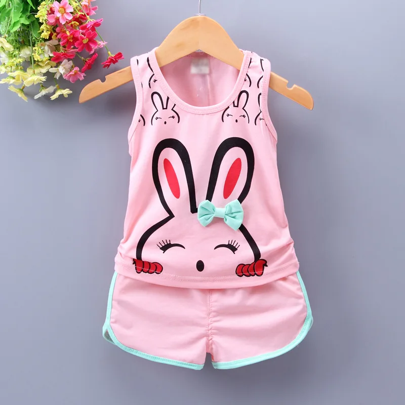 

Clothing Set Boys And Girls Summer Cartoon Printed Round Neck Vest Camouflage Shorts 0-5 Year Old Fashionable Children's Costume