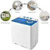 Portable Washing Machine Twin Tub 26lbs Capacity Laundry 18lbs 8lbs Spinner Combo with Built-in Drain Pump 6
