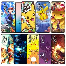

Anime Pokemon Pikachu For Xiaomi Redmi Note 11 10S 10 9T 9S 9 8T 8 7 6 Pro Plus Max 5G Black Soft Funda Capa Phone Case