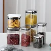 Container for Cereals Glass Sealed Tank Stainless Steel Lid Glass Jar Coffee Bean Storage Tank Kitchen Coarse Food Storage Tank 1