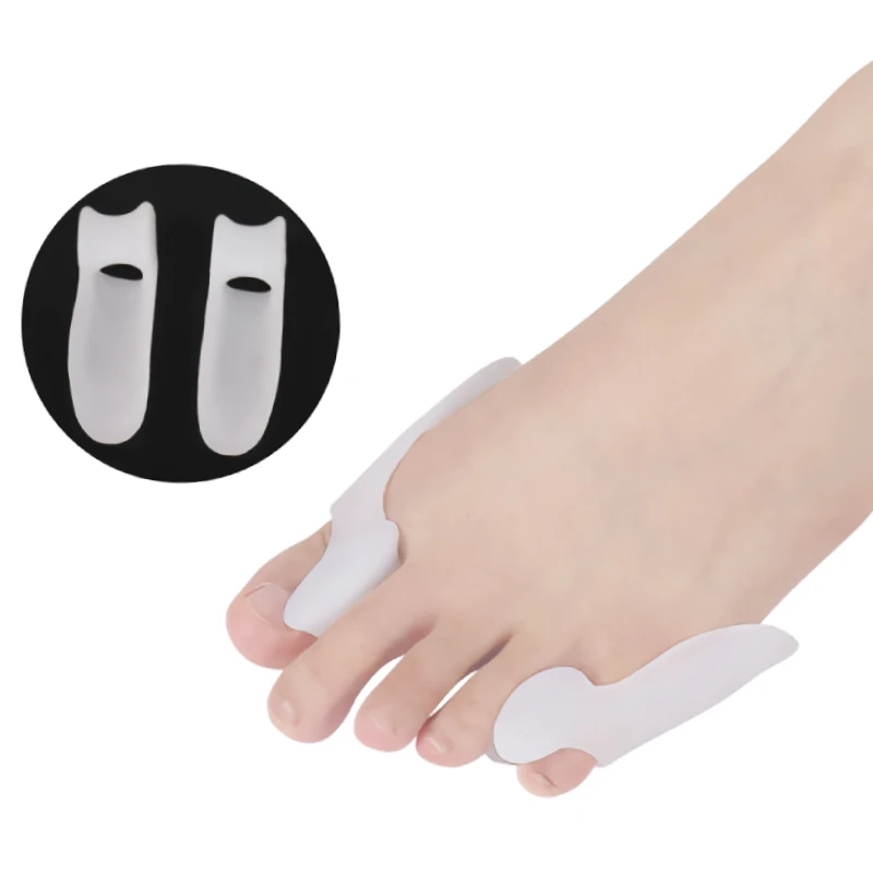 

2pieces=1pair Gel Hammer Toe Splitter Feet Care Orthosis Tools Hallux Valgus Bunion Corrector Silicone Separators Orthopedic