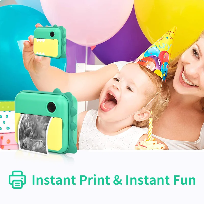 Children Instant Camera Print Camera For Kids 1080P Video Photo Digital With Print Paper Birthday Gifts For kids Girl Boy