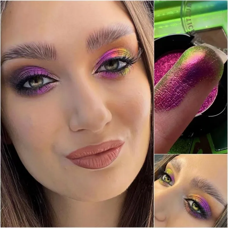 Shellwe Makeup Pressed Multichrome Eyeshadow Color shifting Chameleon  Eyeshadow Indie makeup brand