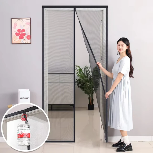 Magnetic Screen Door Curtain Summer Anti-Mosquito Net Fly Insect Screen Mesh Automatic Closing No Punching Easy Installation 1