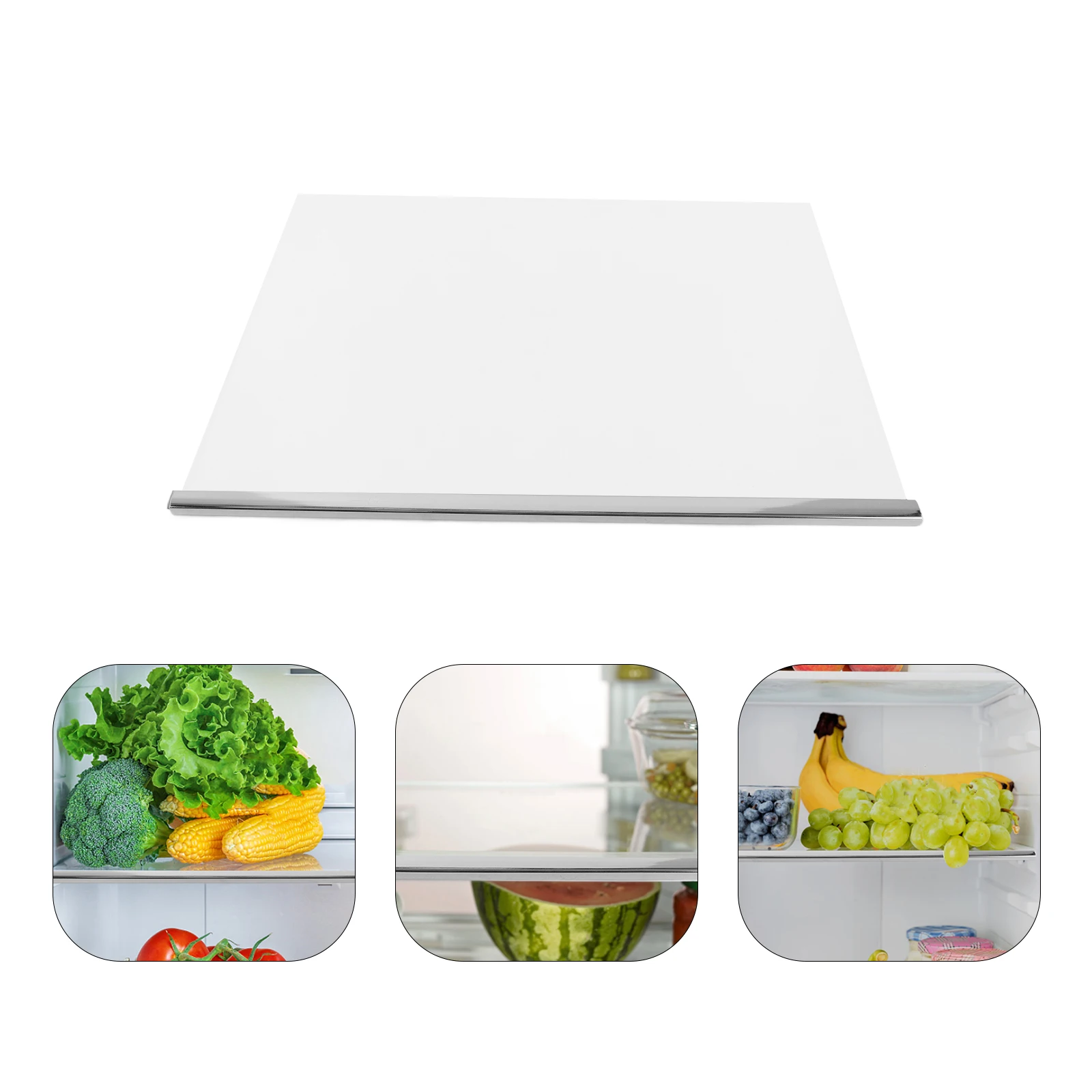 Refrigerator Divider Glass Fridge Shelf Replacement Transparent Glass Board Plate For Fridge Icebox Freezer Glass Rack 440x340mm