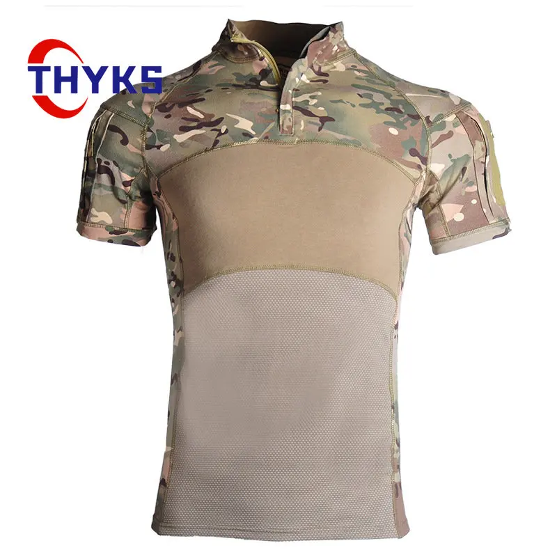 

Summer New Hiking T-shirt Outdoor Tactics Training Top Men's Quick Drying Army Camouflage Camping Breathable Sports Short Sleeve