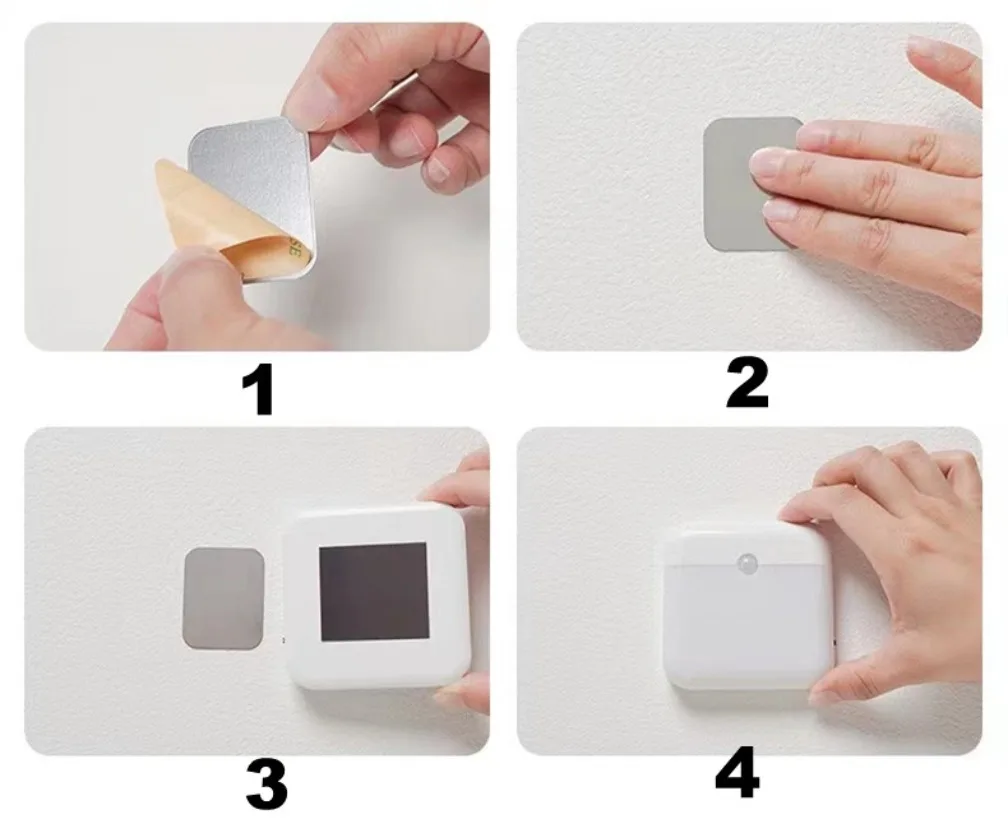 PIR Motion Sensor LED Night Light USB Rechargeable Night Lamp Wireless Closet Light For Kitchen Cabinet Staircase Wardrobe Lamp
