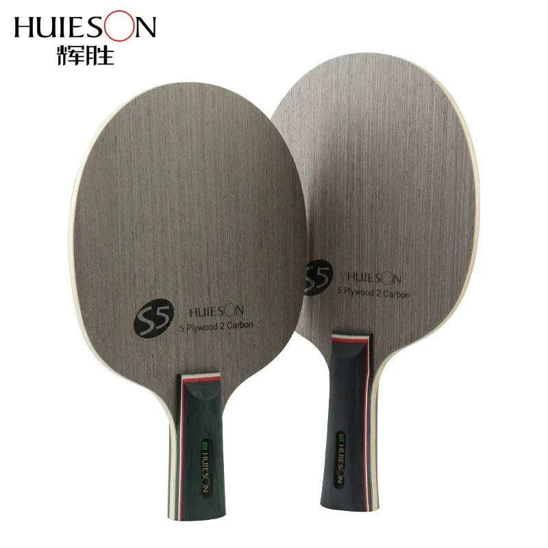 

HUIESON S Series Table Tennis Blade 5-ply Wood and 2-ply Carbon 7 Layers Structure Professional Ping Pong Paddle CS FL Handle