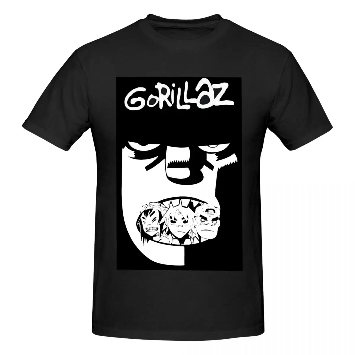 

Cool Music Band Gorillaz Skateboard 5 Men's tight fitting sports T-shirt,Gym Sportswear, Oversized print Tee shirt