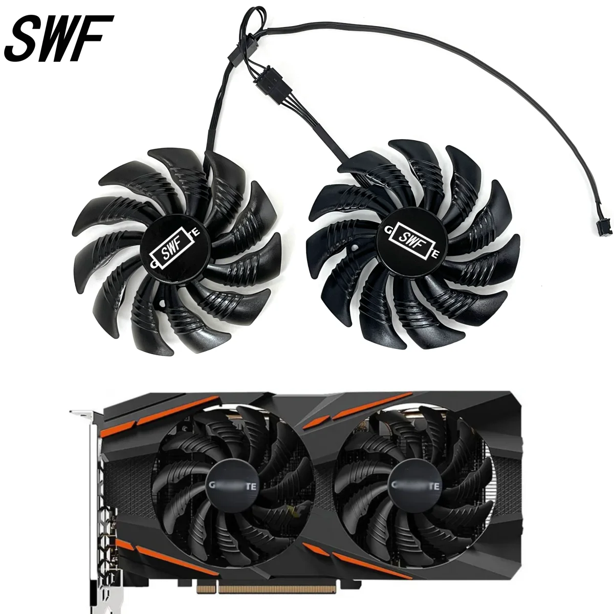Ventola Di Raffreddamento 88Mm T129215Su Muslimah 4Pin Per Gigabyte Gtx 1050 1060 1070 960 Rx 470 480 570 580 Ventola Di Raffreddamento Della Scheda G
