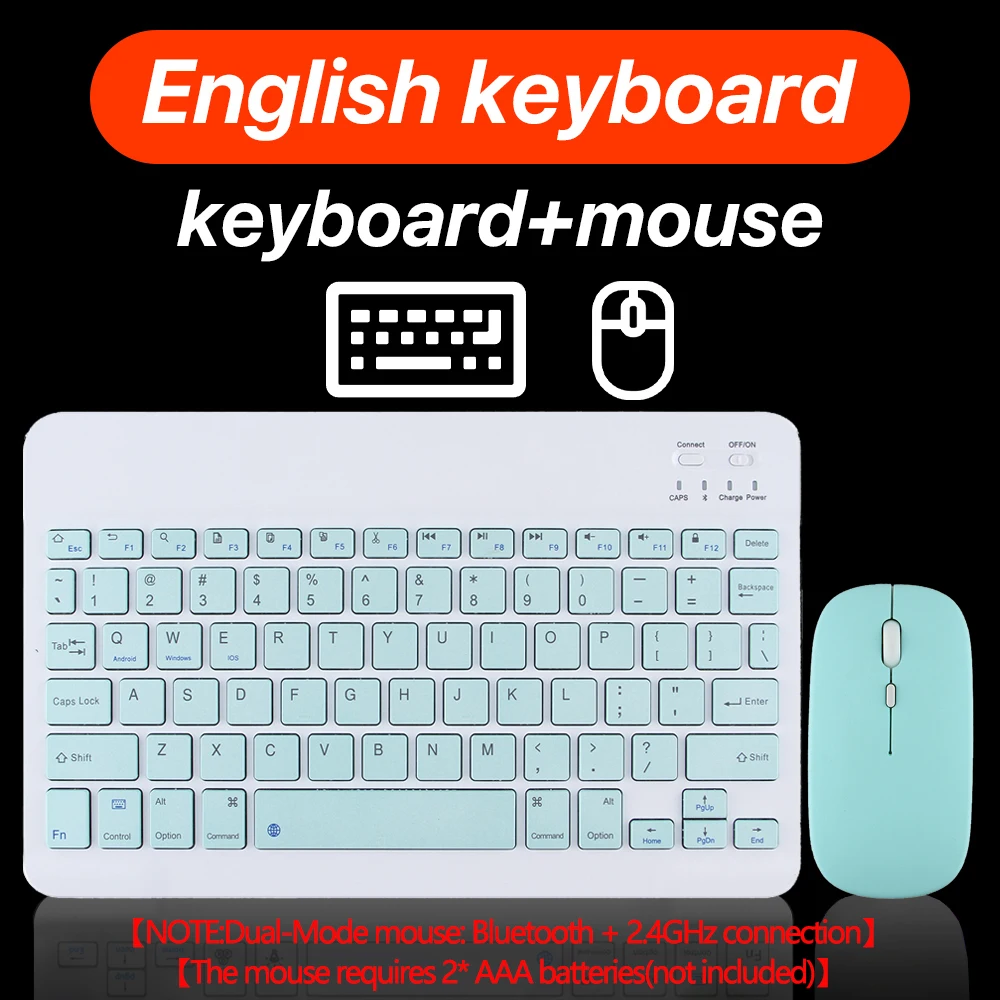 thumbnail image 1 of Teclado compatible con Bluetooth para iOS, Android, Windows, iPad, teclado Air Pro, teclado inalámbrico y mouse para Xiaomi, Huawei, tableta, 1 of 5