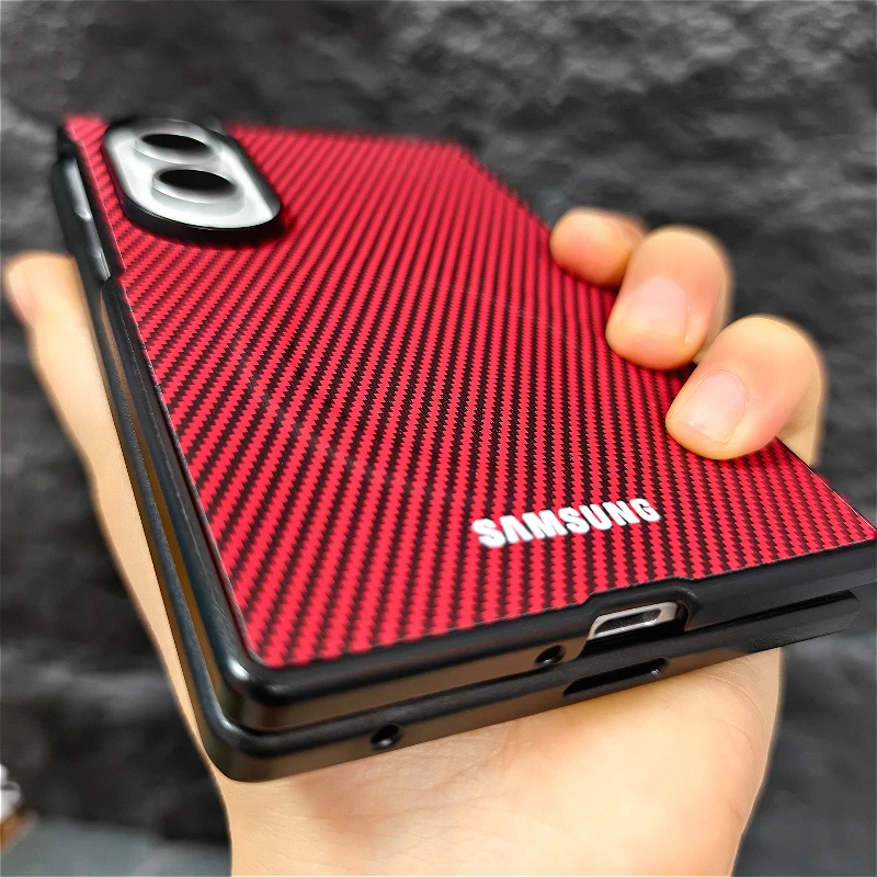 Luxury Matte Shockproof Carbon Fiber Magnetic Case - 2-Piece Set