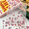 Japanese Cute Pink Labubu New-process Embossed Nail Decorative Sweet Evil Gothic Nail Accessories Sticker Accessories Nail Art 1