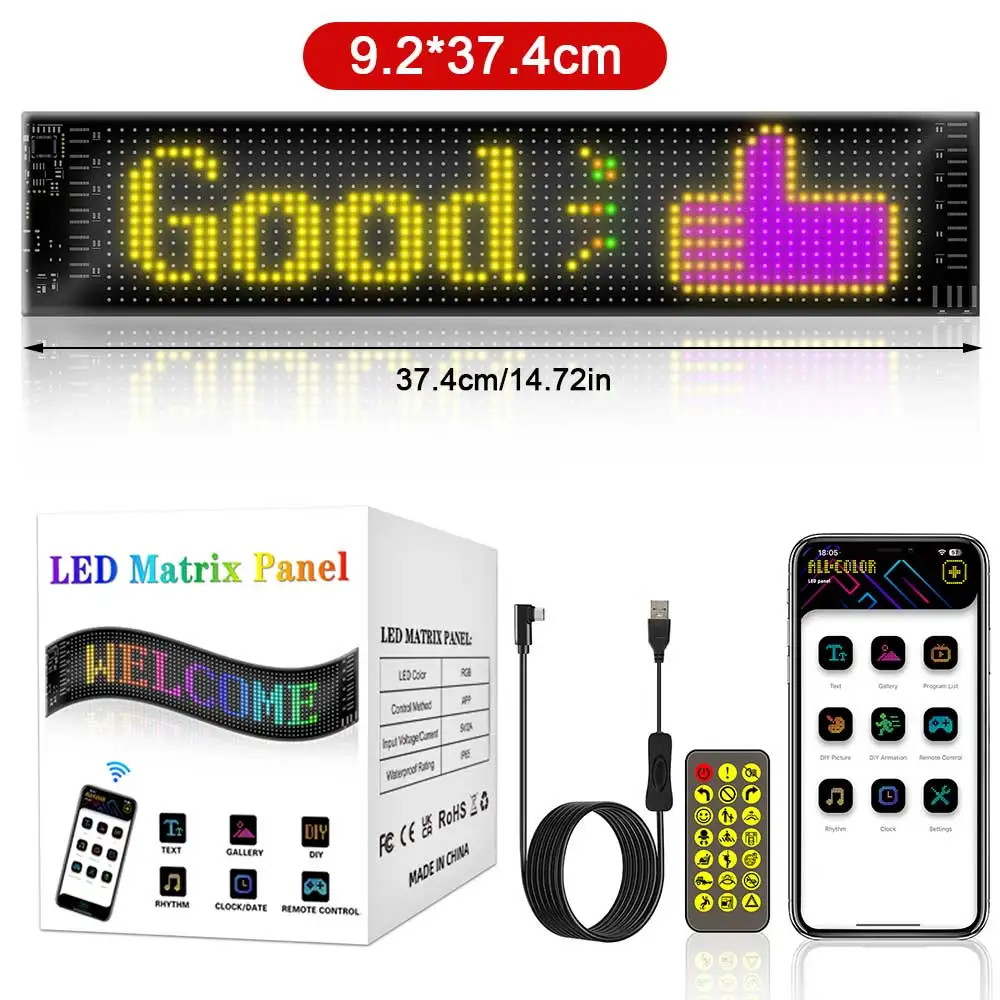 ตัวเลือกสินค้า ป้ายไฟ LED ปรับแต่งได้ ติดรถยนต์