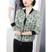 Lightweight Short Open Cardigan Baseball Print Top Women's Outerwear Summer Fashionable Sun Protection Versatile Mommy Outfit