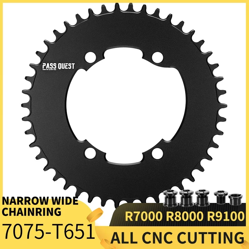 Pass Quest 110Bcd Bici Da Strada Aero Corona 46T-58T Per Shimano 105 Ultegra Dura-Ace Da9100/R8000/R7000 Corona Tonda/Ovale