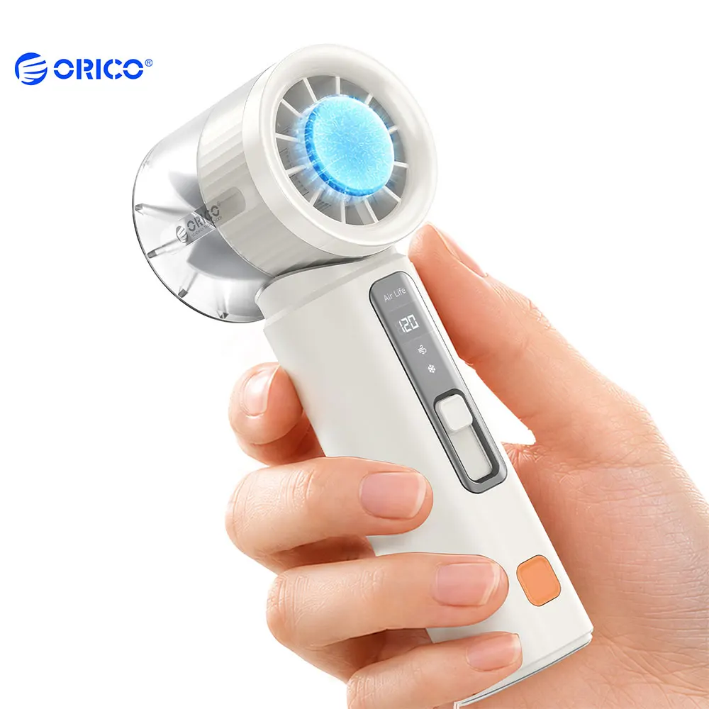 ORICO 휴대용 터보 팬 TEC 반도체 냉각 미니 포켓 팬 120단 속도 디지..