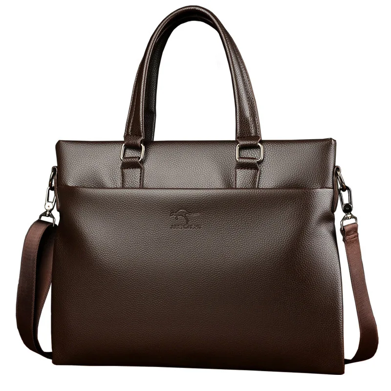 2022 Briefcase Men's Business Bag Shoulder Pu Leather Shoulder Bag