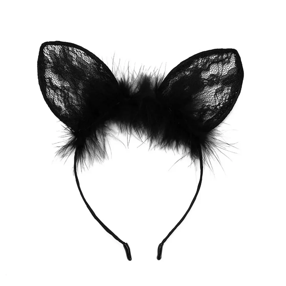 2 Fasce Per Capelli Con Orecchie Di Gatto - Nero E Leopardo - Accessorio Carino Per Ragazze, Cosplay E Vita Quotidiana