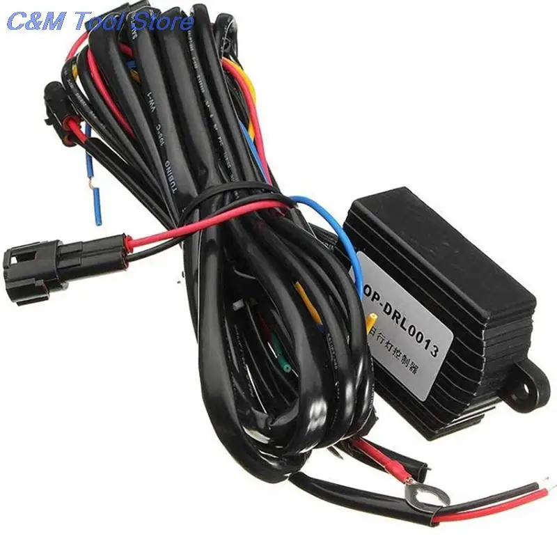 

DRL Control Switch Harness 12V Car DRL Daytime Running Light Dimmer Dimming Relay Control Switch 1pc