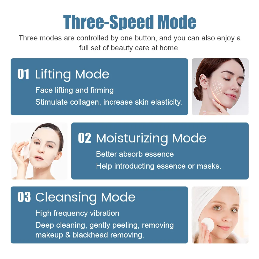 Ultrasonic Skin Scrubber Deep Face Cleaning Machine Remove Dirt Blackhead Reduce Spots And Wrinkles Facial Whitening Lifting