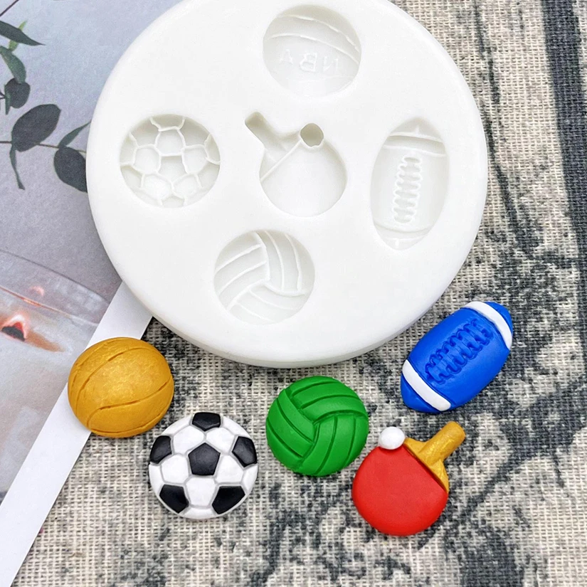 Set Di 3 Stampi In Silicone A Forma Di Pallacanestro - Per Cioccolato, Fondente, Ghiaccio E Argilla, Tema Sportivo