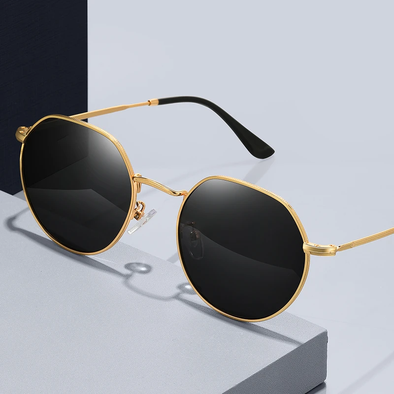 Classical Women Men Polygon Myopia Sunglasses Polarized Vintage Anti-Glare Prescription Sun Glasses Diopter 0 -0.5 -0.75 To -6.0 6