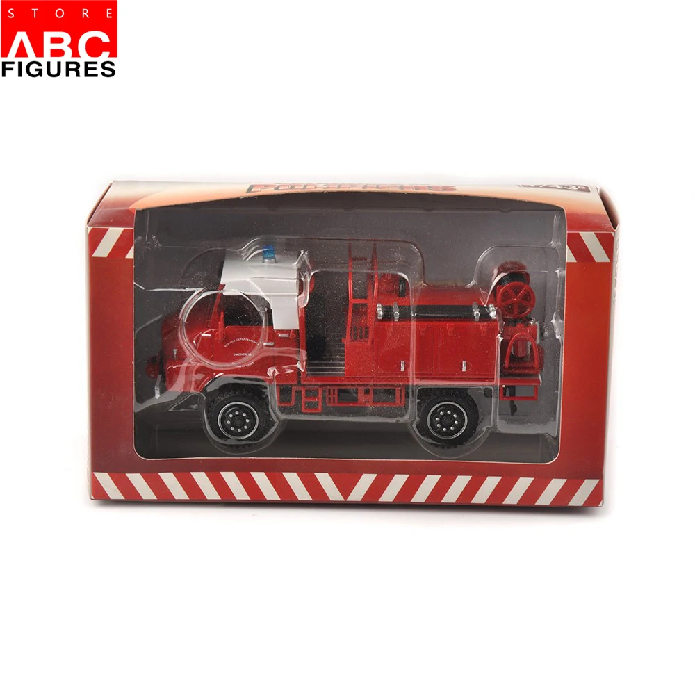 WOW 1:43 Scale Red Alloy Pompiers Diecast Fire Engine Truck Apparatus Model Collection Firemen Cars Toys