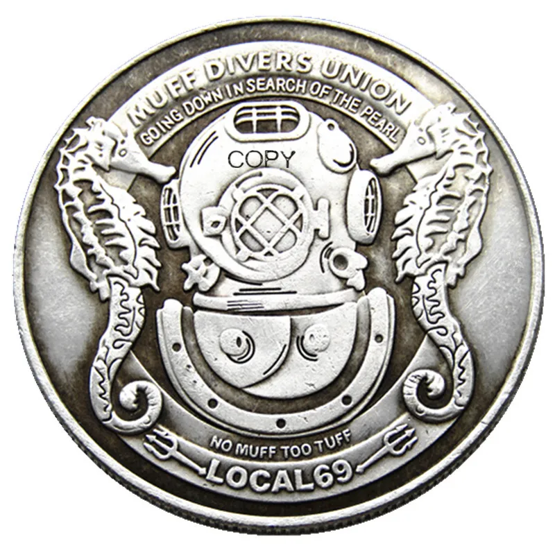 Hb(172)Us Hobo Morgan Dollar Skull Zombie Zcheletro Placcato Argento Copy Coins